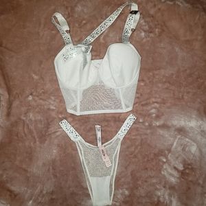 Dream Angels Lightly Lined Bow Bustier and Panties